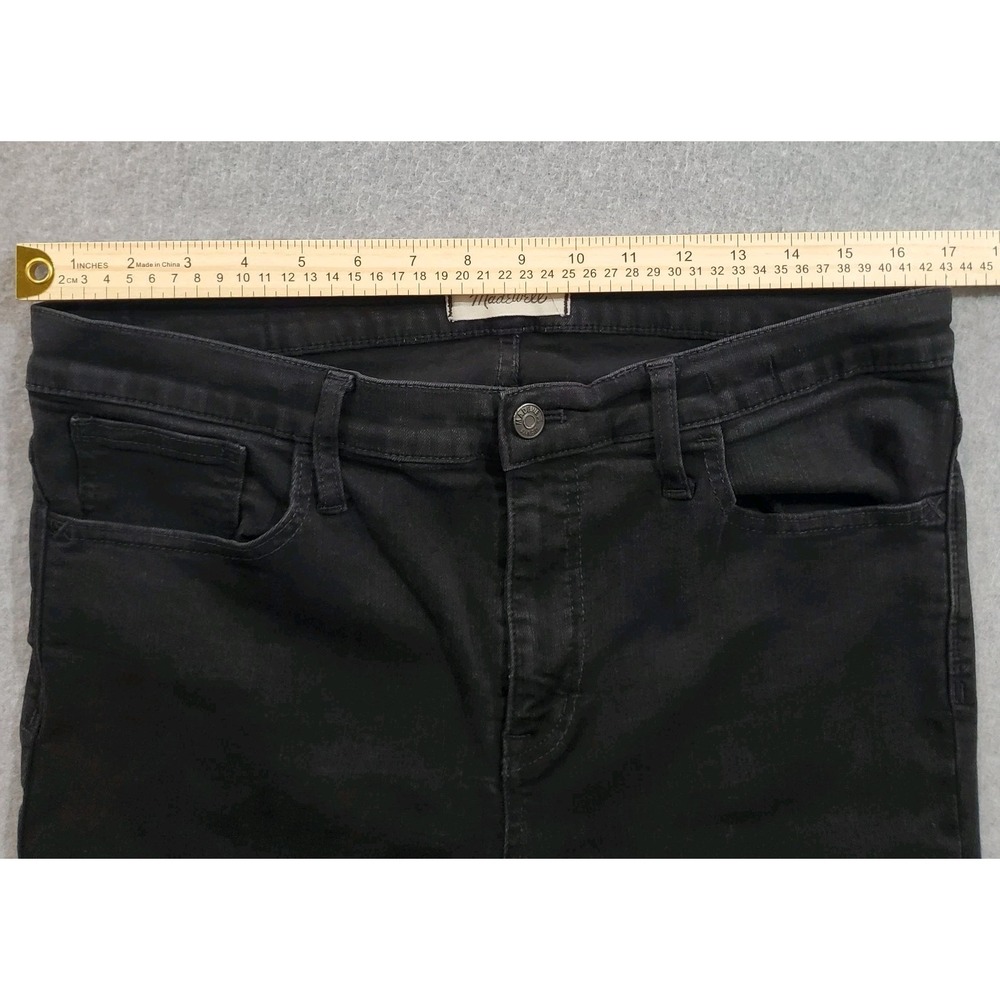 Madewell‎ Jeans Size 32 Womens RoadTripper Skinny Wash Black Denim Pants Stretch - Picture 3 of 11